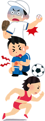 スポーツによるケガ